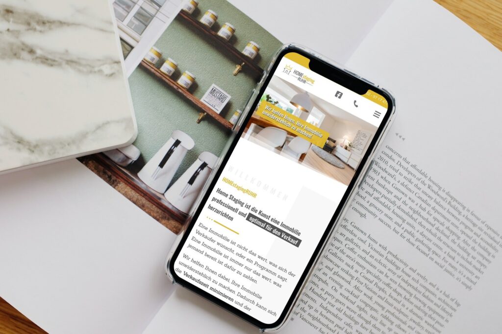 Ein Bild der Website von HOMEstagingRUHR aus Bochum