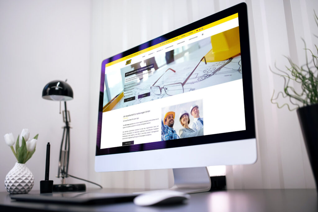 Ein Bild der Website der GFI Gesellschaft für Isolierungen GmbH aus Dortmund